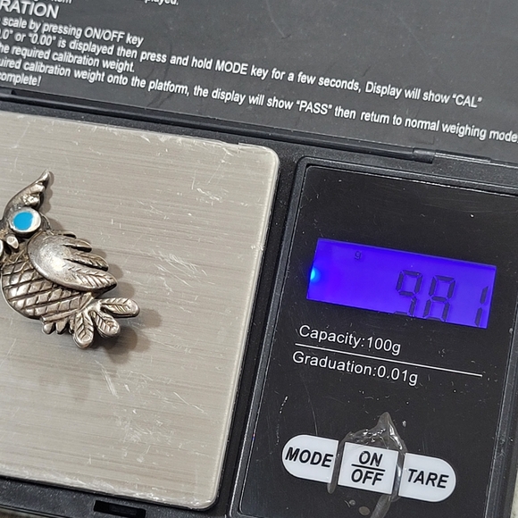 Vintage Owl Turquoise Eyes Pin/Brooch. - Picture 6 of 8